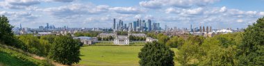 Greenwich Park, Camary Wharf ve Londra Şehrinin 100 Mp panoraması