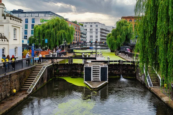 Ele Histórico Hampstead Road Locks Canal Regente Camden Town — Fotografia de Stock