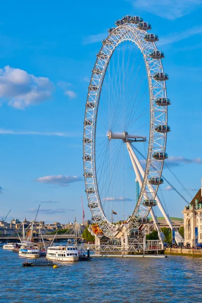 Southbank London Eye Een Mooie Zomerdag — Stockfoto