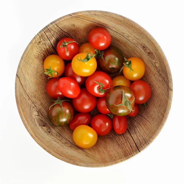 Триколорные помидоры Черри — стоковое фото