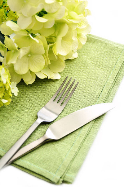 Green place setting