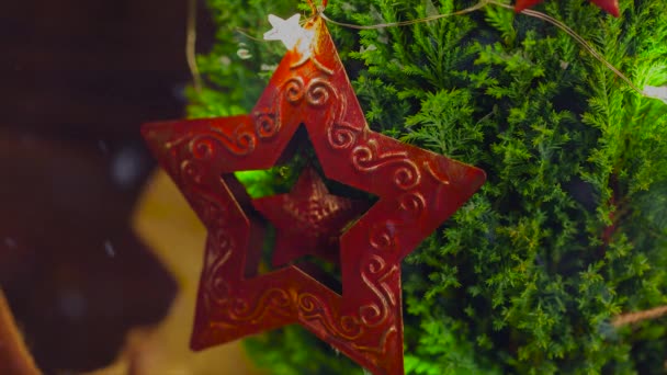 Decoração Natal Para Temporada Advento — Vídeo de Stock