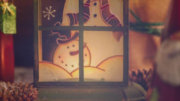 Kerstversiering Voor Het Adventsseizoen — Stockvideo