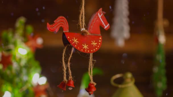 Kerstversiering Voor Het Adventsseizoen — Stockvideo