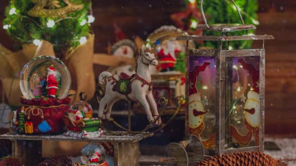 Weihnachtsdekoration Für Die Adventszeit — Stockvideo