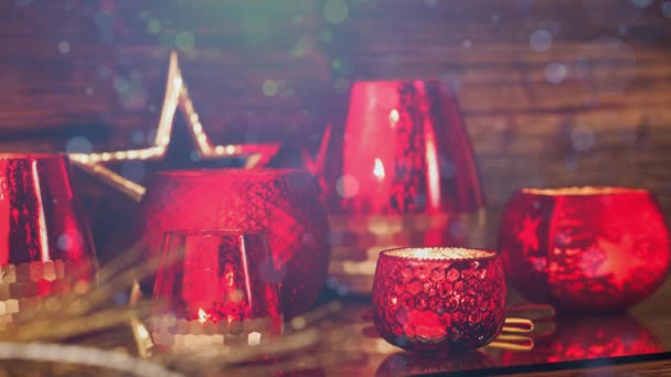 Decoración Navidad Para Temporada Adviento — Vídeos de Stock