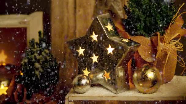 Vánoční Dekorace Pro Adventní Sezónu — Stock video