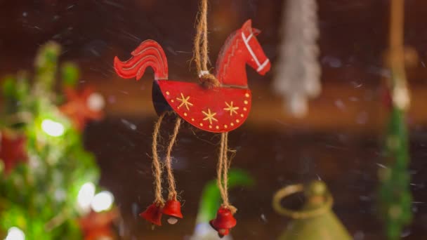 Χριστουγεννιάτικη Διακόσμηση Για Την Εποχή Της Έλευσης — Αρχείο Βίντεο