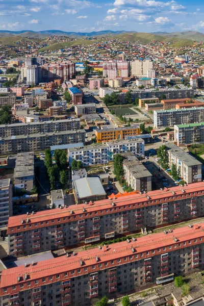 Luchtfoto Van Ulaanbaatar Hoofdstad Van Mongolië Circa Juni 2019 — Stockfoto