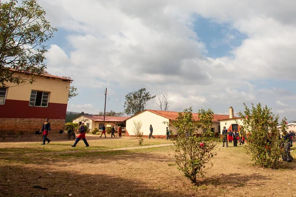 Άγνωστα Παιδιά Swazi Στις Ιουλίου 2008 Στο Nazarene Mission School — Φωτογραφία Αρχείου