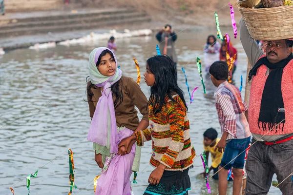 Raxaul Índia Nov Mulheres Indianas Não Identificadas Comemorando Chhas Novembro — Fotografia de Stock