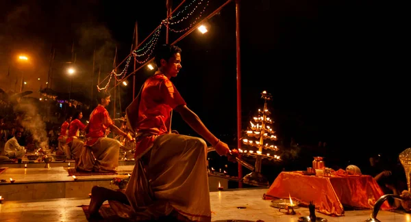 Варанаси Уттар Прадеш Центральная Индия Апреля 2011 Года Неизвестный Индуистский — стоковое фото