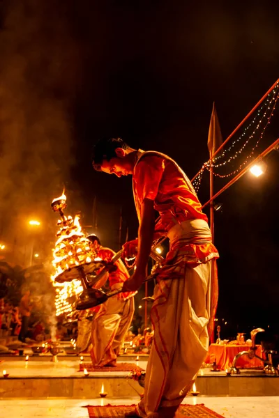 Varanasi Uttar Pradesh India Centrale Aprile 2011 Sacerdote Indù Non — Foto Stock