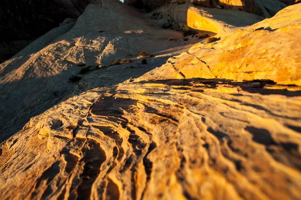 Linda Paisagem Pôr Sol Com Rochas Valley Fire State Park — Fotografia de Stock