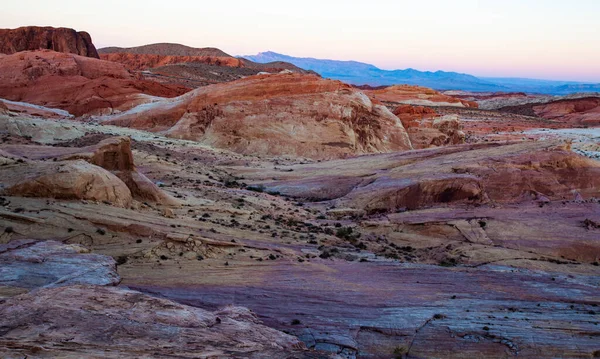 View on sunset landscape  at Valley of Fire State Park