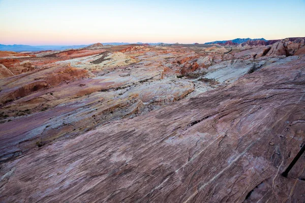 Hermoso Paisaje Atardecer Con Rocas Parque Estatal Valley Fire — Foto de Stock