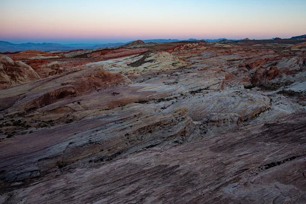 五彩缤纷的落日景观 火谷国家公园的岩石 — 图库照片