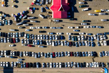 Moğolistan 'ın başkenti Ulaanbaatar' ın havadan görünüşü, yaklaşık Haziran 2019