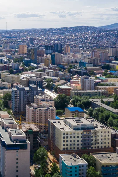 Luchtfoto Van Ulaanbaatar Hoofdstad Van Mongolië Circa Juni 2019 — Stockfoto