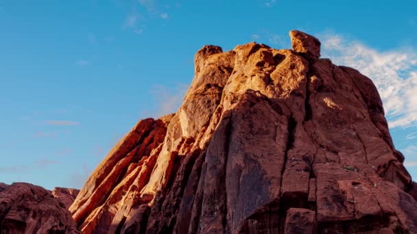 Des Images Rochers Déplaçant Lentement Coucher Soleil Dans Parc National — Video