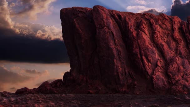 Imágenes Lentamente Movimiento Paisajes Rocosos Atardecer Parque Estatal Del Valle — Vídeos de Stock