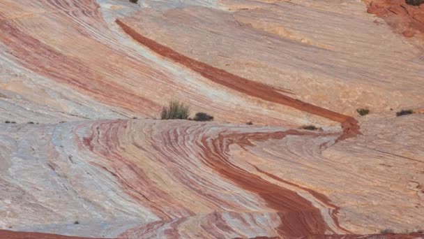 Langsam Bewegte Aufnahmen Von Welligen Landschaften Valley Fire State Park — Stockvideo