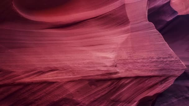 Langsam Bewegte Aufnahmen Von Welligen Landschaften Antelope Canyon Arizona Usa — Stockvideo