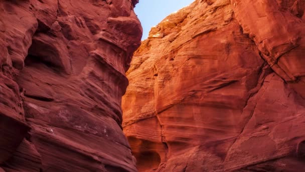 Images Mouvement Lent Paysages Ondulés Dans Canyon Antelope Arizona États — Video