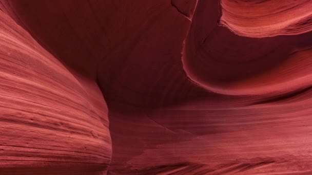 Imagens Movimento Lento Paisagens Onduladas Desfiladeiro Antelope Arizona Eua — Vídeo de Stock