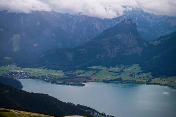 Vistas Panorámicas Zona Montaña Schafberg Estado Austriaco Salzburgo Agosto 2020 —  Fotos de Stock