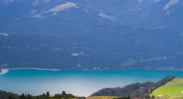 Vistas Panorámicas Zona Montaña Schafberg Lago Wolfgangsee Estado Austriaco Salzburgo —  Fotos de Stock