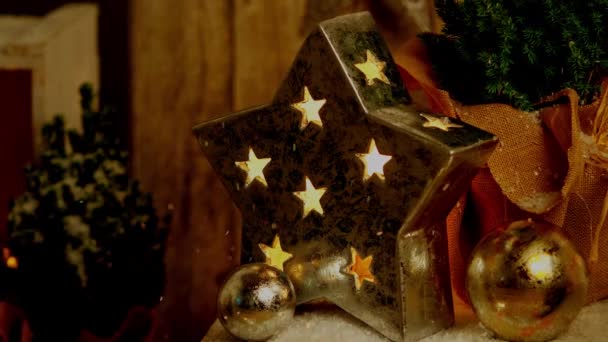 Filmación Decoración Navidad Para Temporada Adviento — Vídeo de stock
