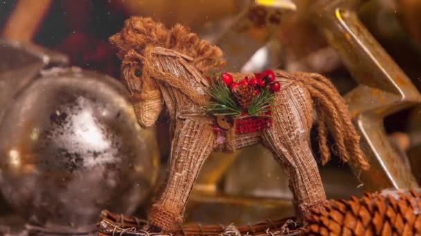 Gelecek Sezon Için Noel Oyuncağı Dekorasyonu — Stok video