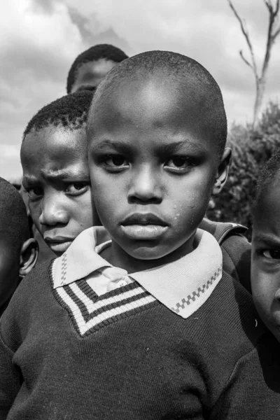 Oidentifierade Swazi Barn Den Juli 2008 Nazarène Mission School Piggs — Stockfoto
