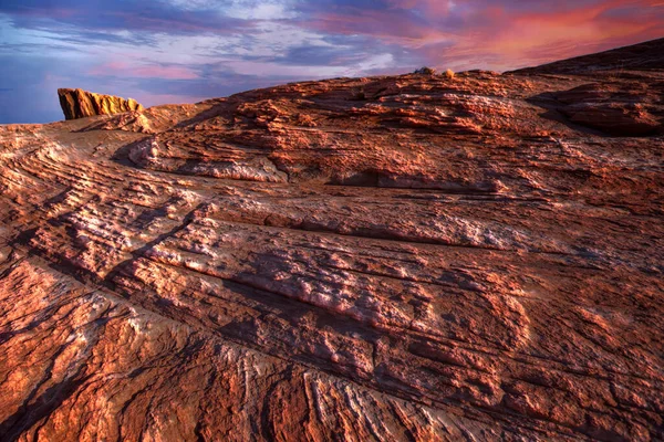 Rocas Rosadas Montañas Del Valle Del Fuego Con Puesta Sol — Foto de Stock