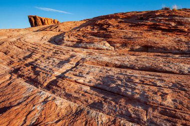 Ateş Vadisi 'ndeki kayaları yakın çekim 
