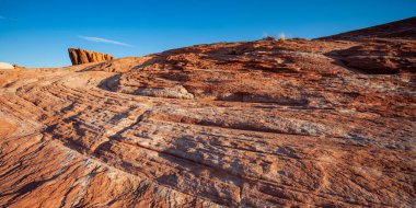 Ateş Vadisi 'ndeki kayaları yakın çekim 