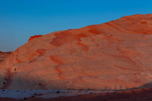 Rocas Rosadas Montañas Del Valle Del Fuego Con Puesta Sol — Foto de Stock