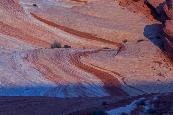 Zakřivené Růžové Barevné Krajiny Údolí Ohně — Stock fotografie