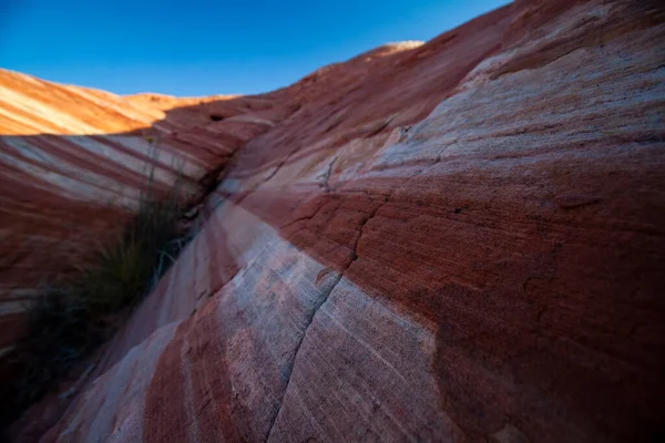 Ateş Vadisi 'nin kıvrımlı pembe ve turuncu renkli manzarası 