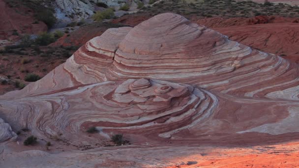 Скалы Государственном Парке Долины Огня Пустыне Невада Сша — стоковое видео