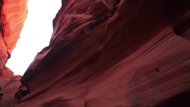 Images Canyon Antelope Arizona États Unis Curvy Vagues Rayées Colorées — Video