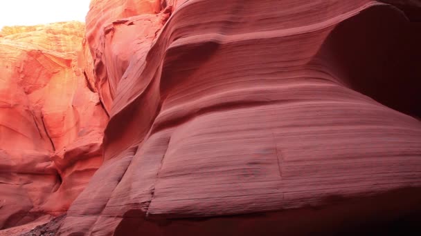 Riprese Dell Antelope Canyon Arizona Usa Onde Curve Colorate Strisce — Video Stock