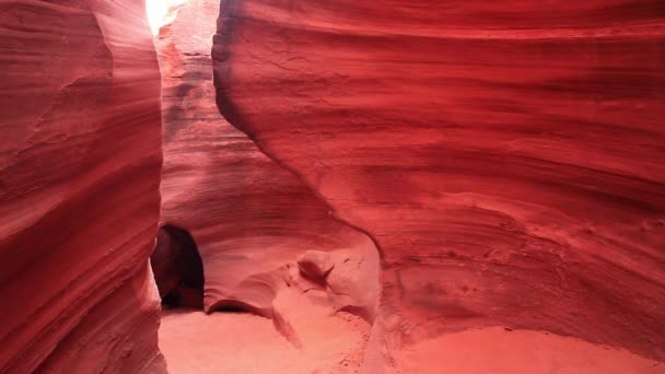 Images Canyon Antelope Arizona États Unis Curvy Vagues Rayées Colorées — Video