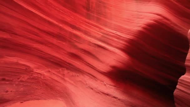 Riprese Dell Antelope Canyon Arizona Usa Onde Curve Colorate Strisce — Video Stock