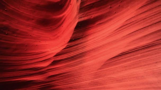 Filmación Pintorescas Formas Sorprendentes Naranja Rosa Antelope Canyon — Vídeos de Stock