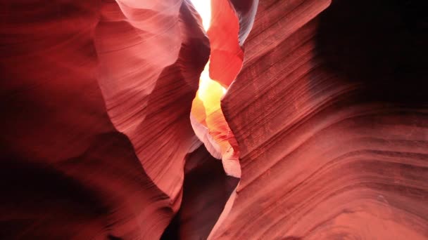 Images Formes Étonnantes Pittoresques Orange Rose Antelope Canyon — Video