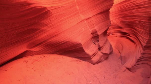 Footage Picturesque Amazing Shapes Orange Pink Antelope Canyon — Stock Video