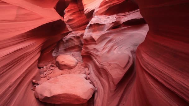 Images Canyon Antelope Arizona États Unis Curvy Vagues Rayées Colorées — Video