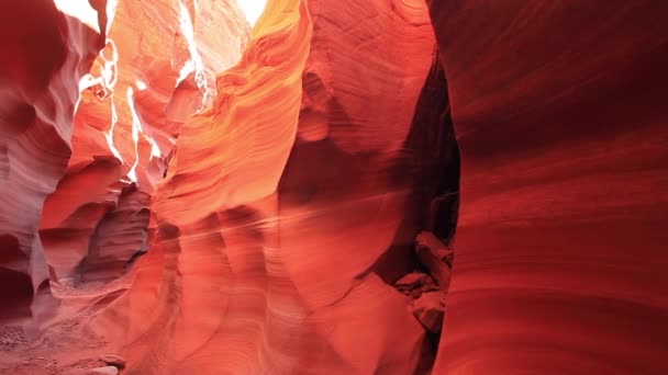 Images Canyon Antelope Arizona États Unis Curvy Vagues Rayées Colorées — Video